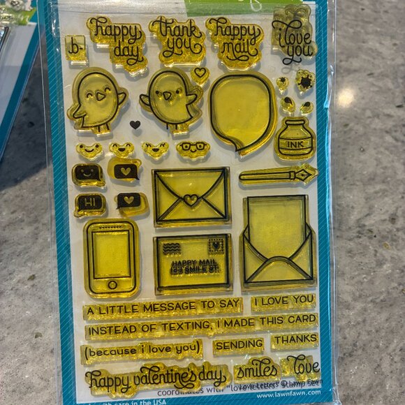 Lawn Fawn Stamps and Dies  Love Letters - Picture 3 of 3